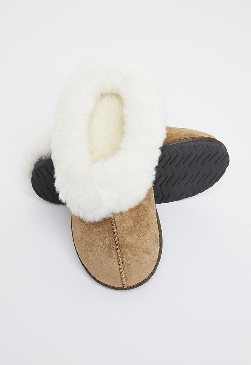 Karu - Sleek suede slipper - calypso incus