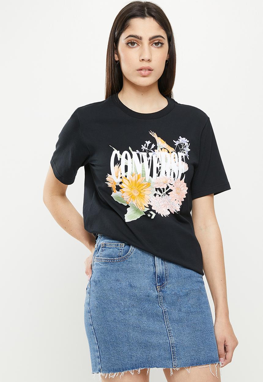 Converse - Desert floral short sleeve tee - converse black