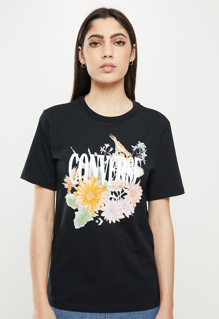 Converse - Desert floral short sleeve tee - converse black