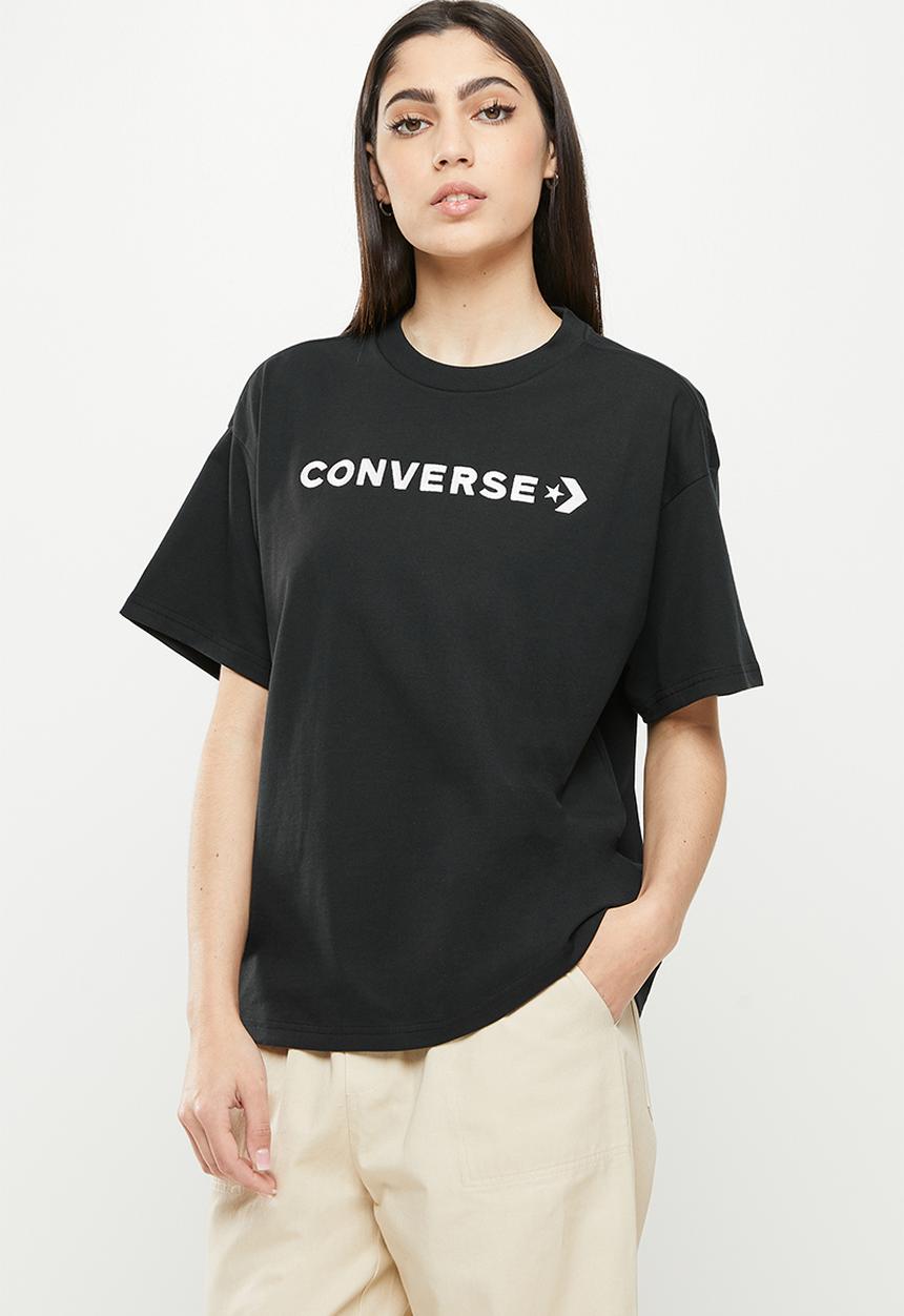 Converse - Strip wordmark relaxed tee - black