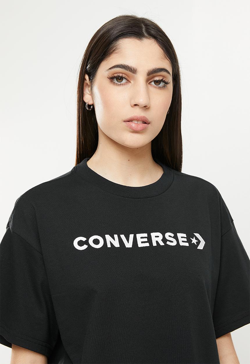 Converse - Strip wordmark relaxed tee - black