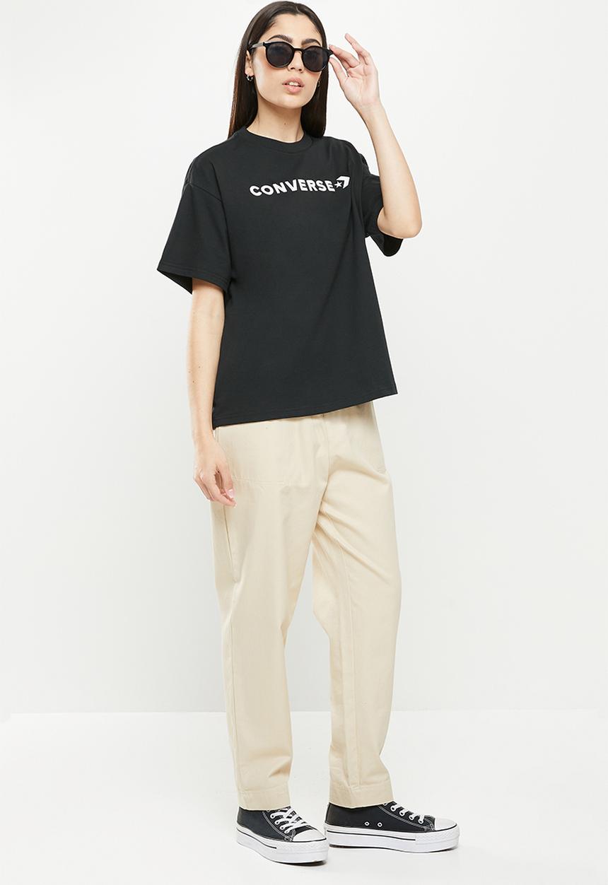Converse - Strip wordmark relaxed tee - black