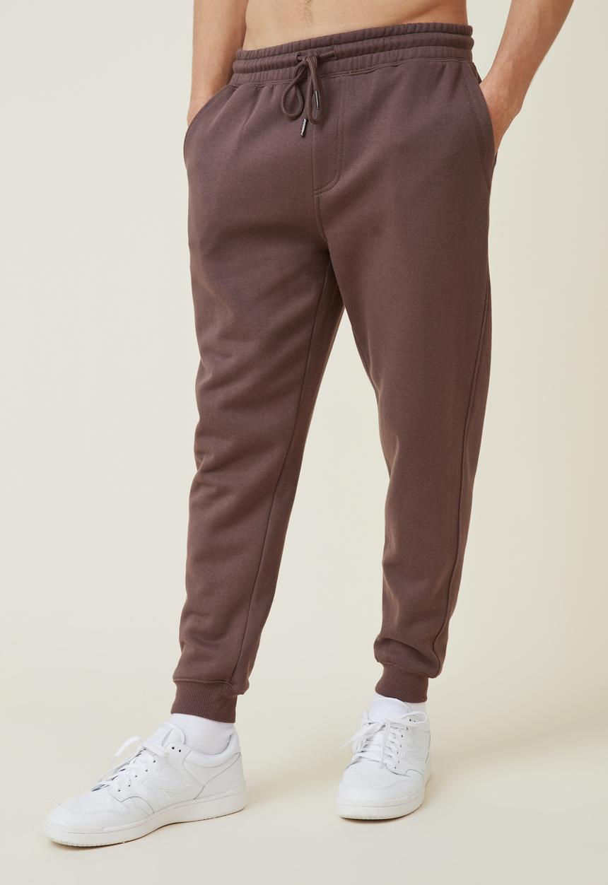 Cotton On - Active (trippy) track pant - washed chocolate