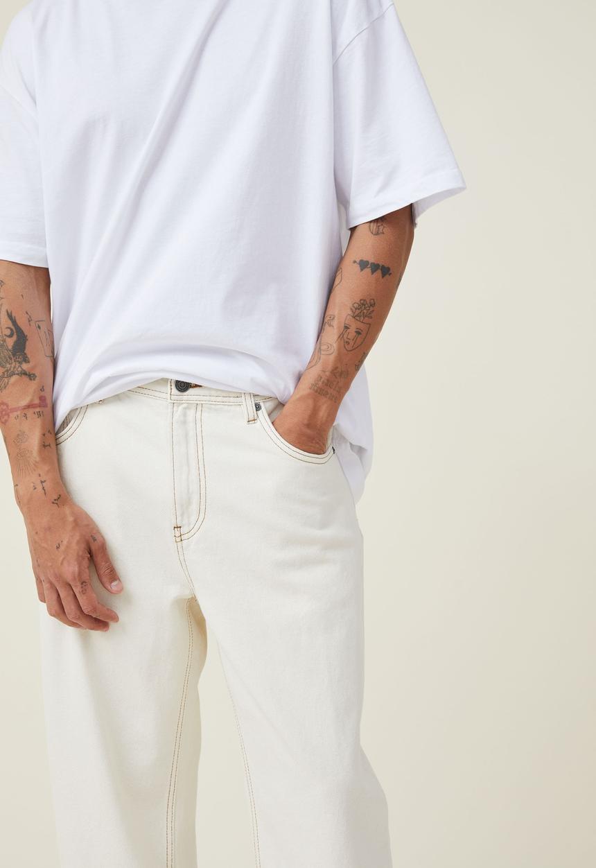 Cotton On - Baggy jean - ecru
