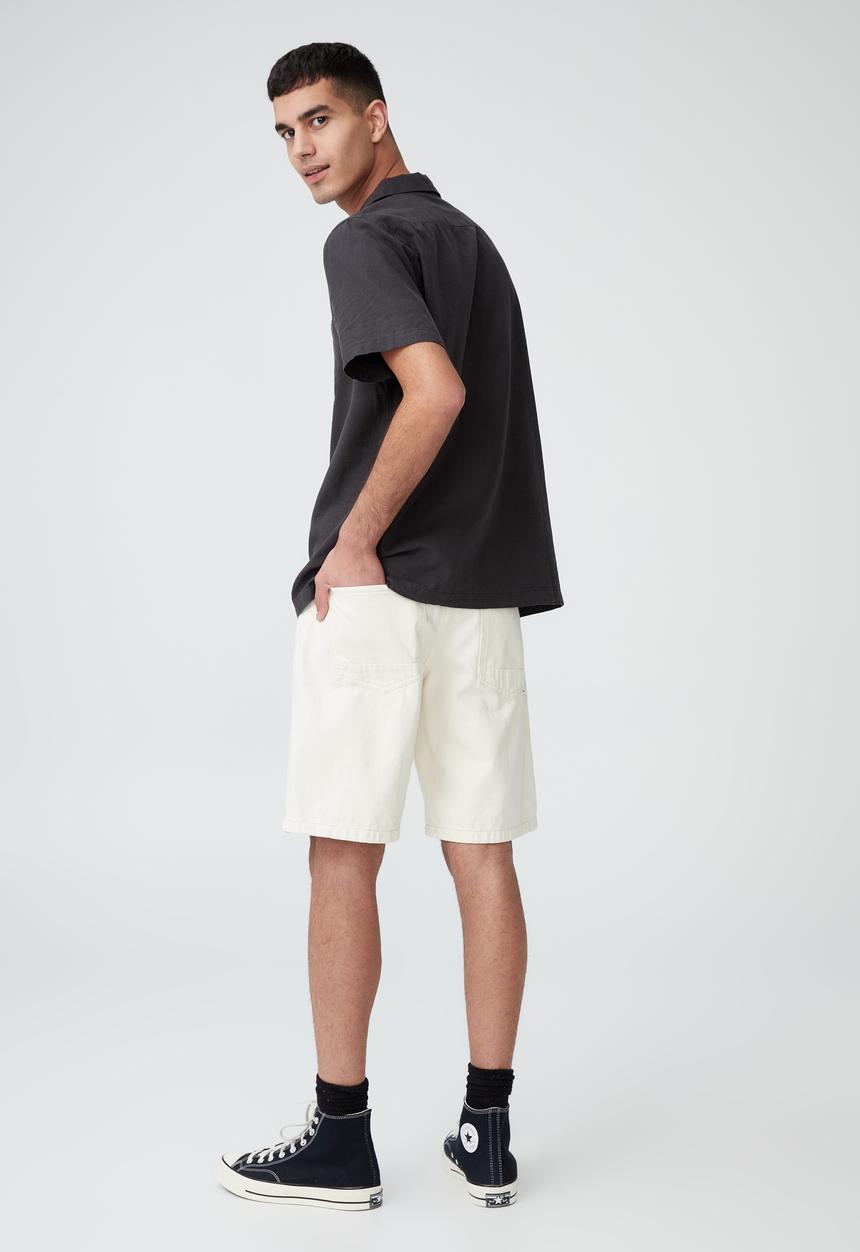Cotton On - Hemp short sleeve shirt - washed black