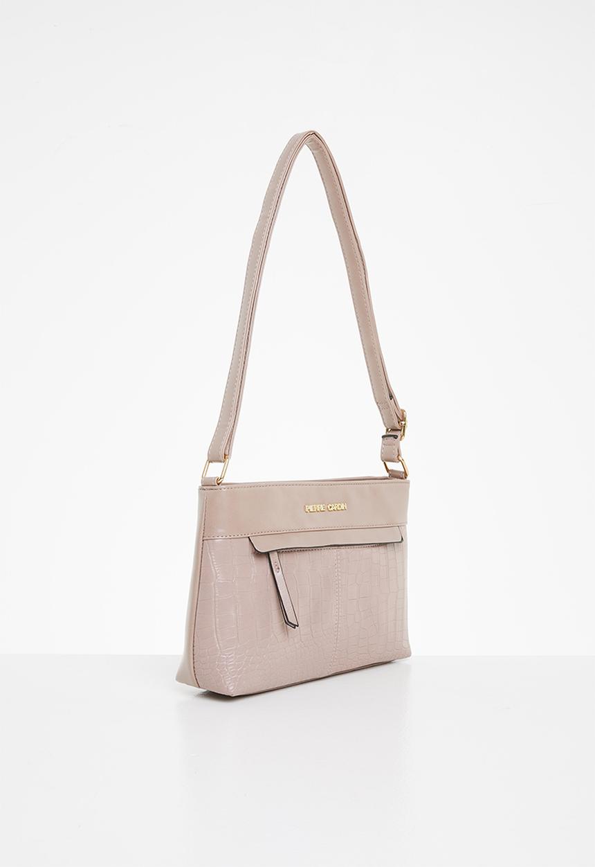 Pierre Cardin - Felicia croc panel crossbody - mink