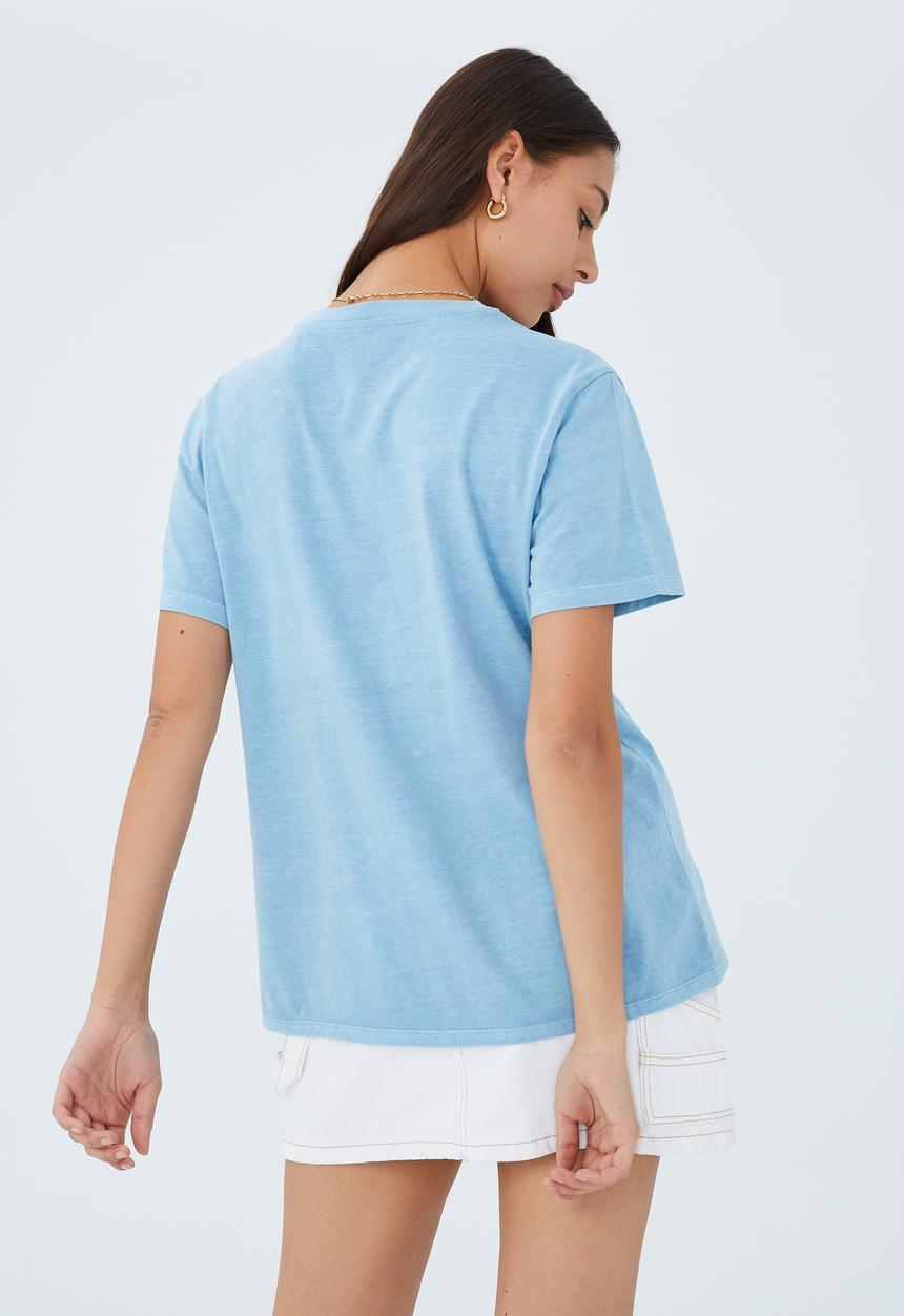 Cotton On - Regular fit graphic tee - take it easy/calm blue
