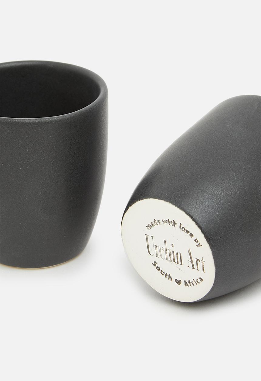 Urchin Art - Espresso mug set of 4 - grey