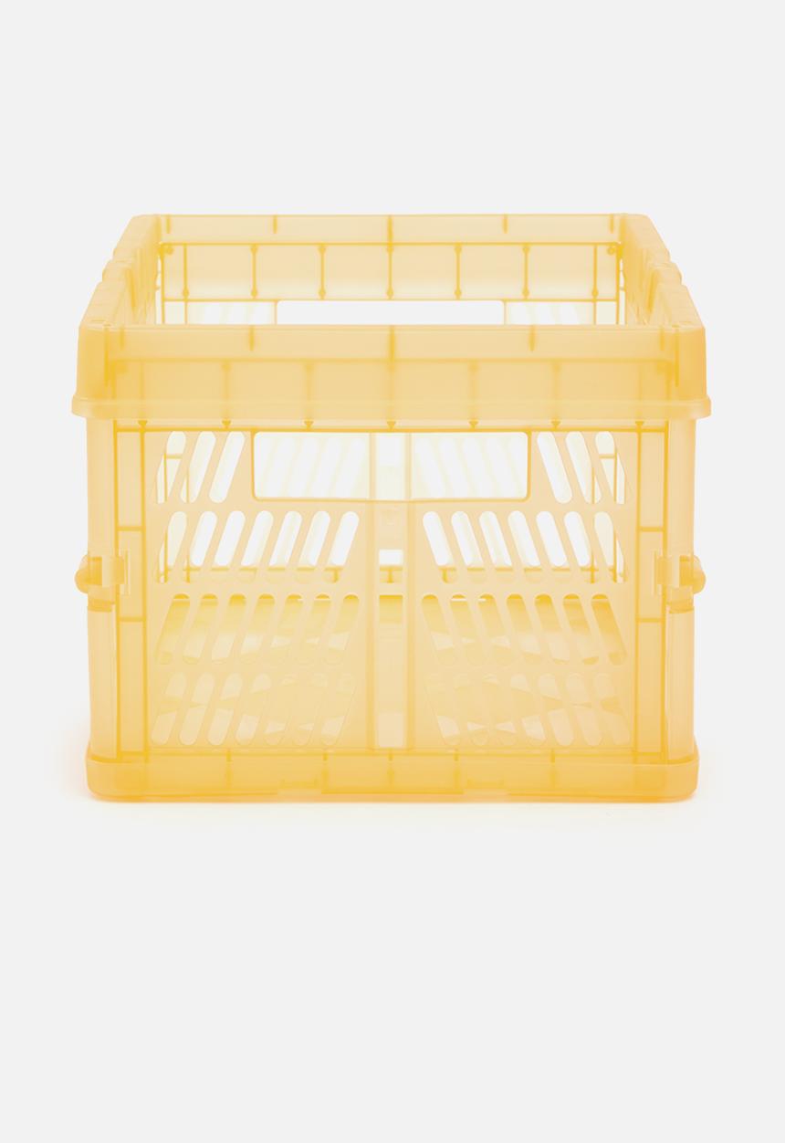Typo - Small foldable storage - transparent tropical peach