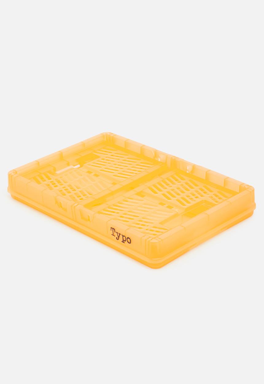 Typo - Small foldable storage - transparent tropical peach