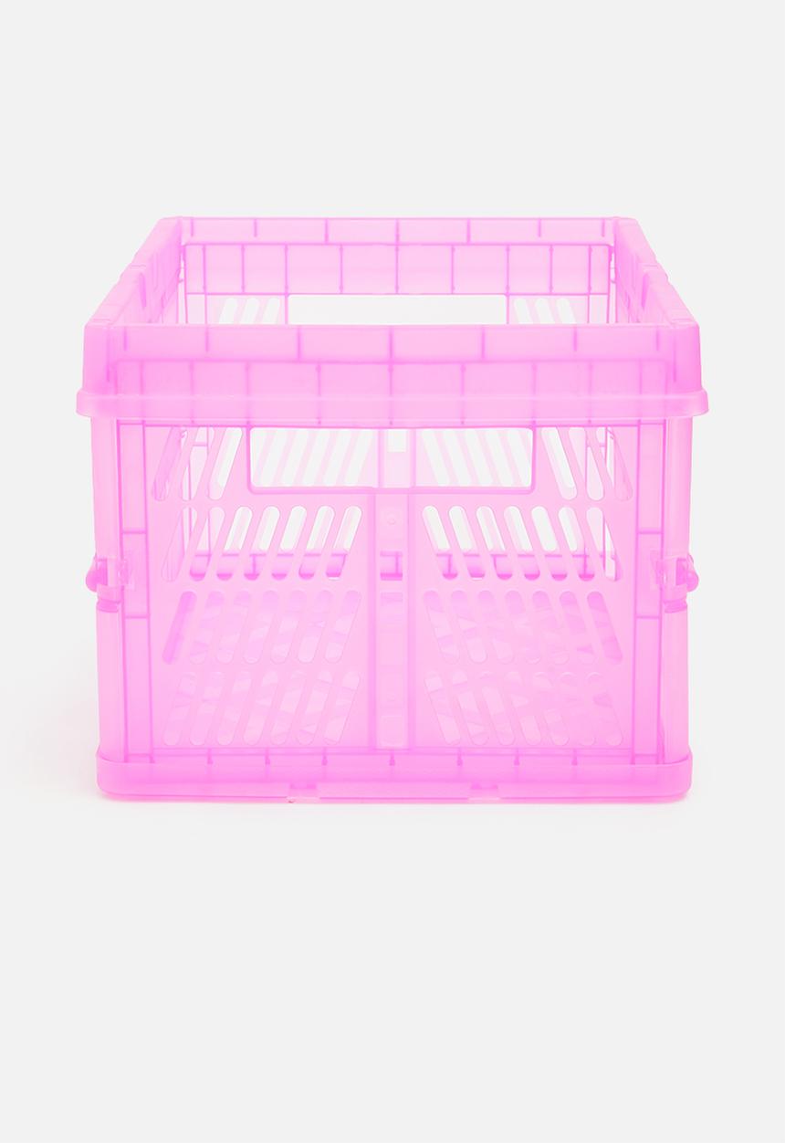 Typo - Large foldable storage - transparent fuschia