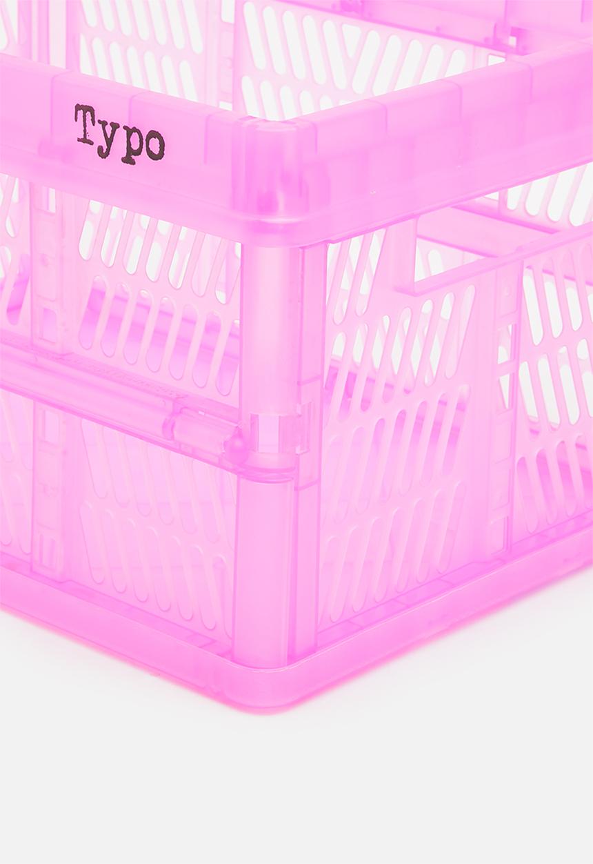 Typo - Large foldable storage - transparent fuschia