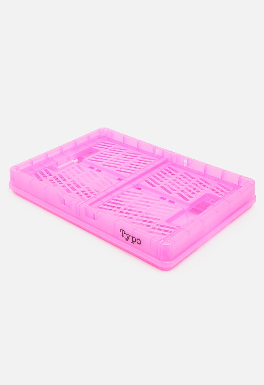 Typo - Large foldable storage - transparent fuschia