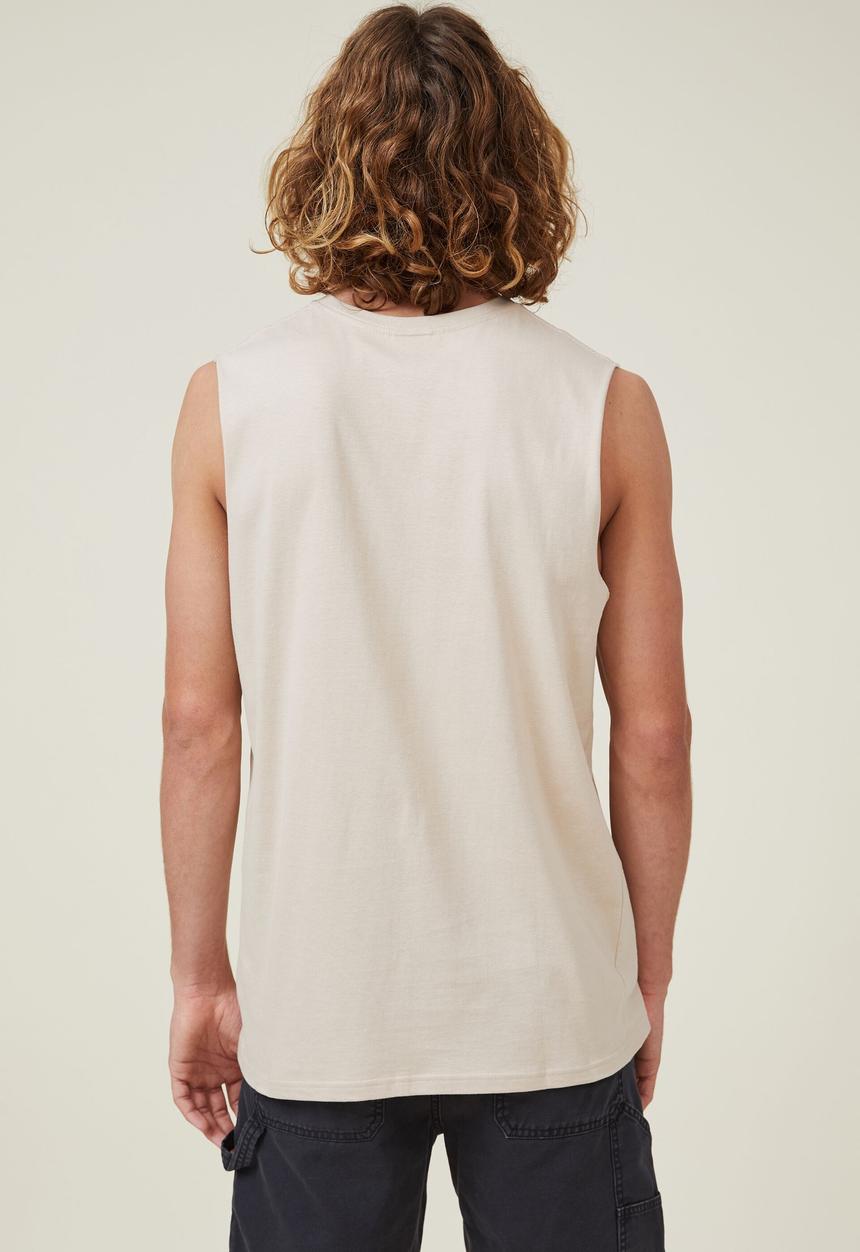 Cotton On - Tbar muscle - cashew/modern odessey