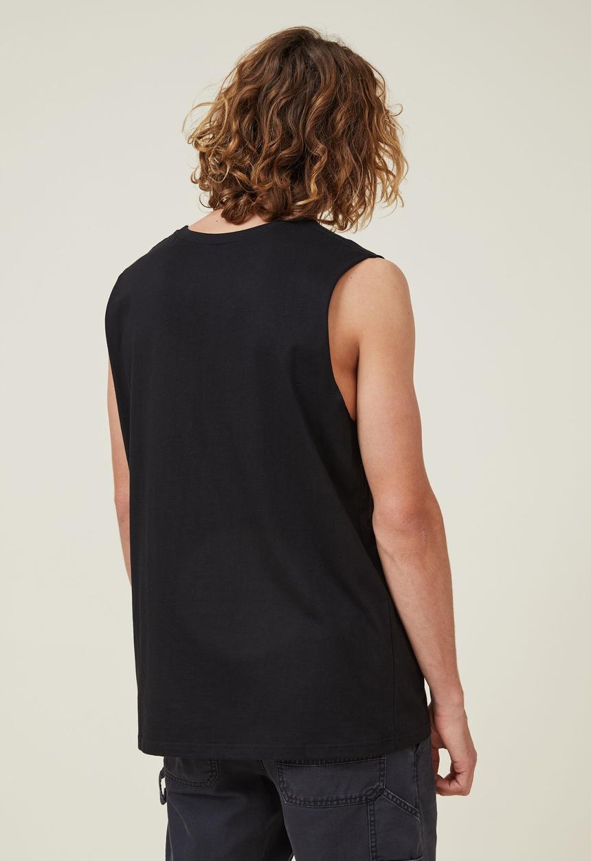 Cotton On - Tbar muscle - black/subconscious
