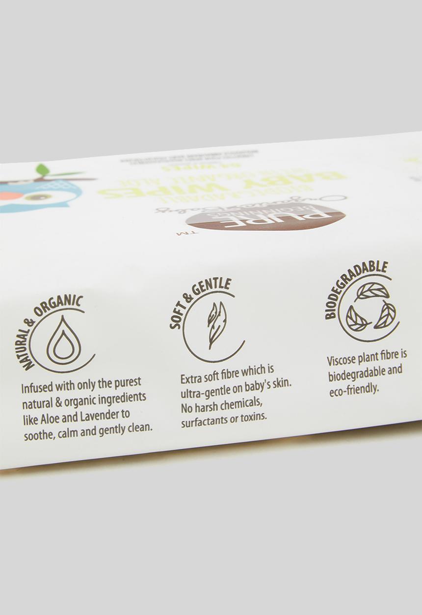 pure beginnings - Biodegradable baby wipes with organic aloe - 64pack