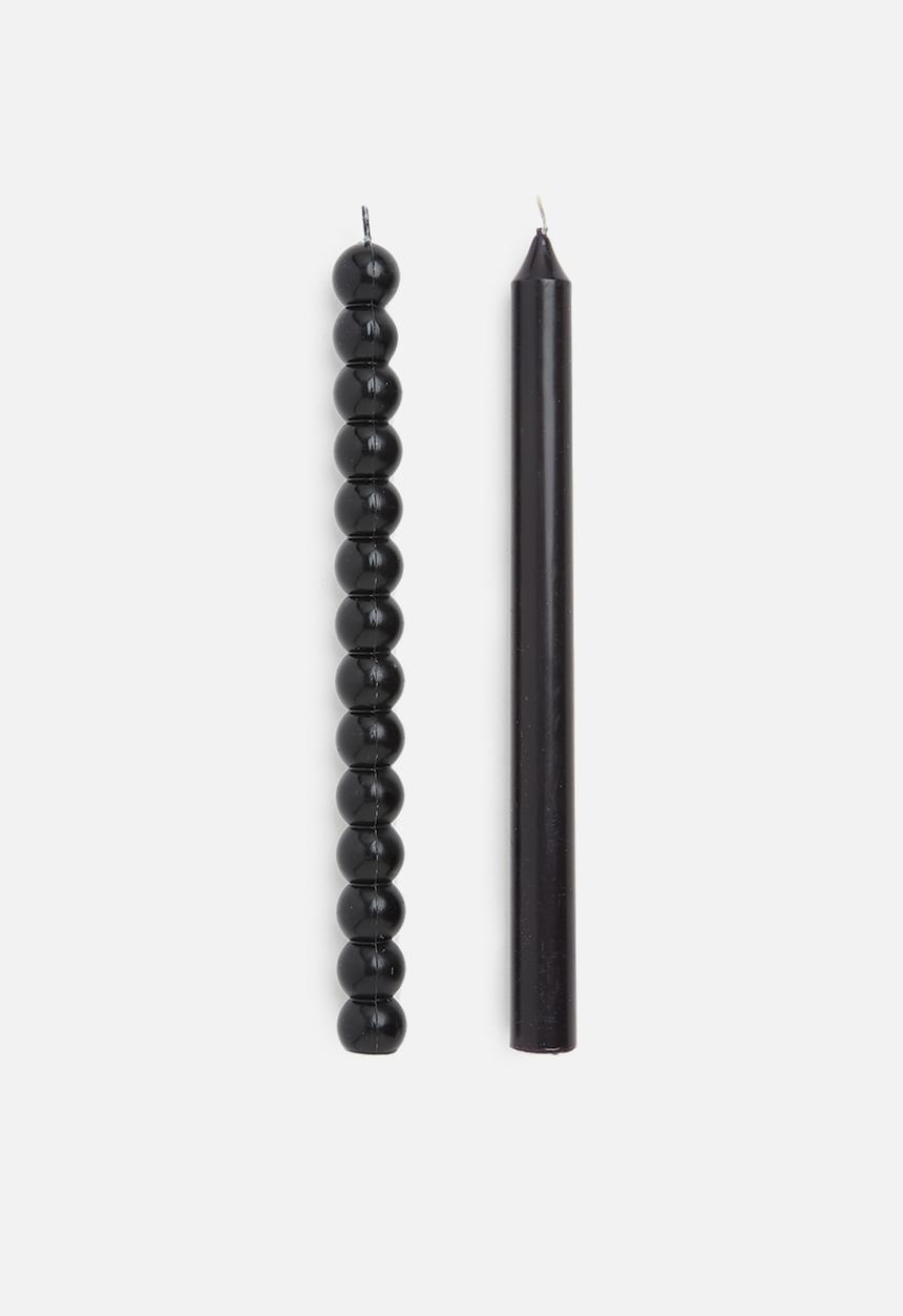 Typo - 2 Pack candle sticks - black