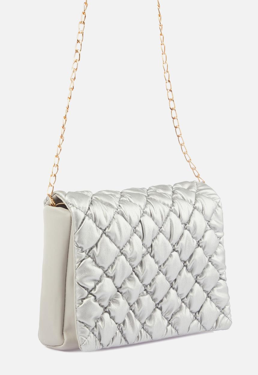 Trendyol - Stitch detail crossbody bag - silver