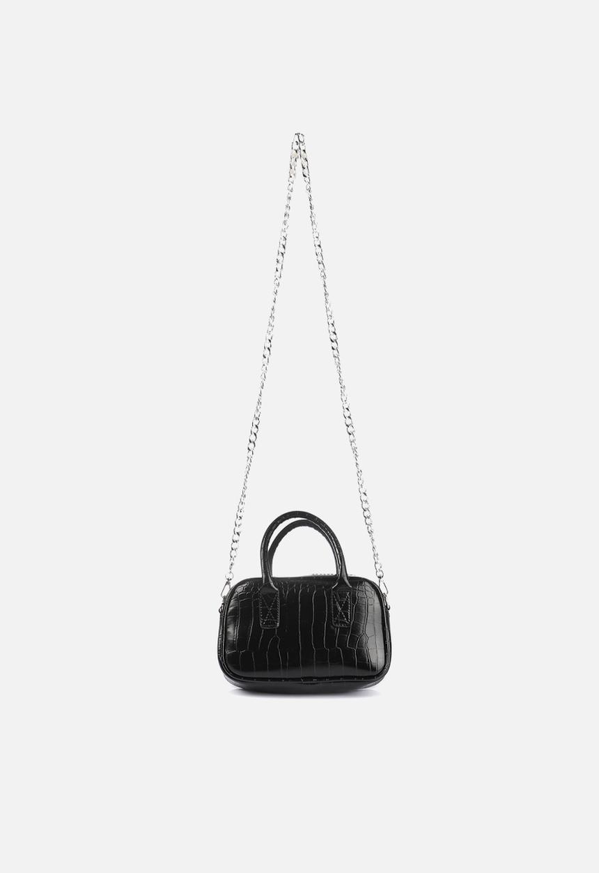 Trendyol - Faux croc bag - black