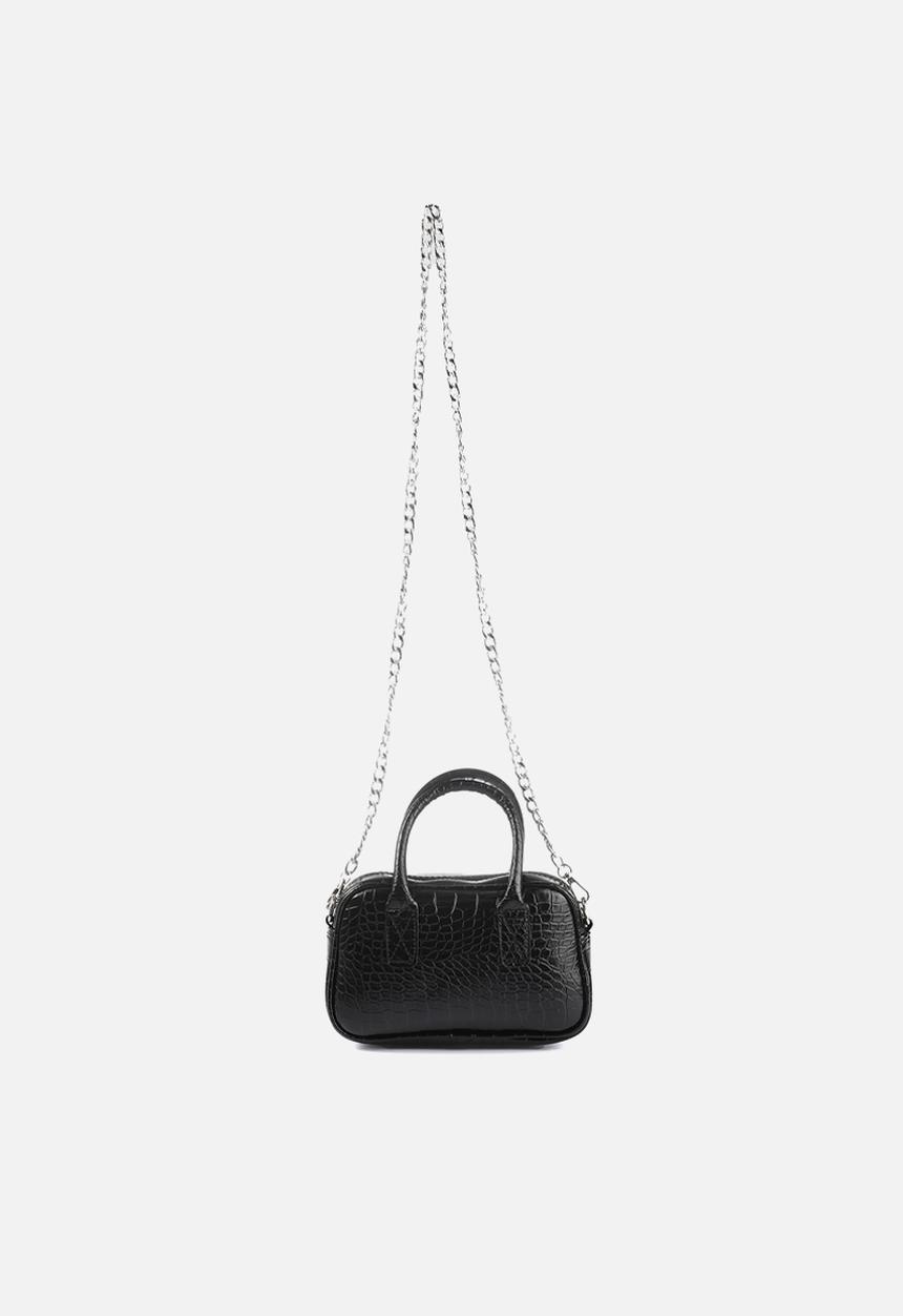 Trendyol - Faux croc bag - black