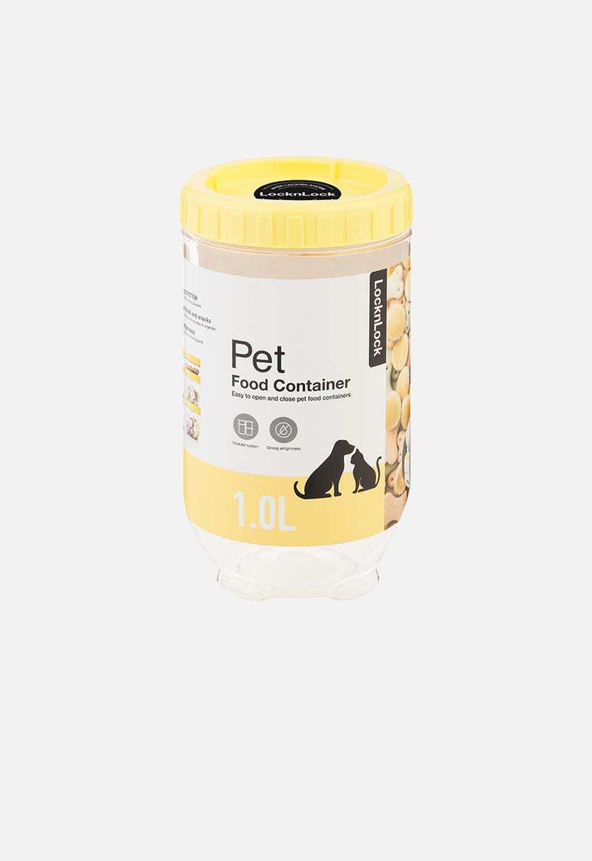 LocknLock - Round pet food container - yellow
