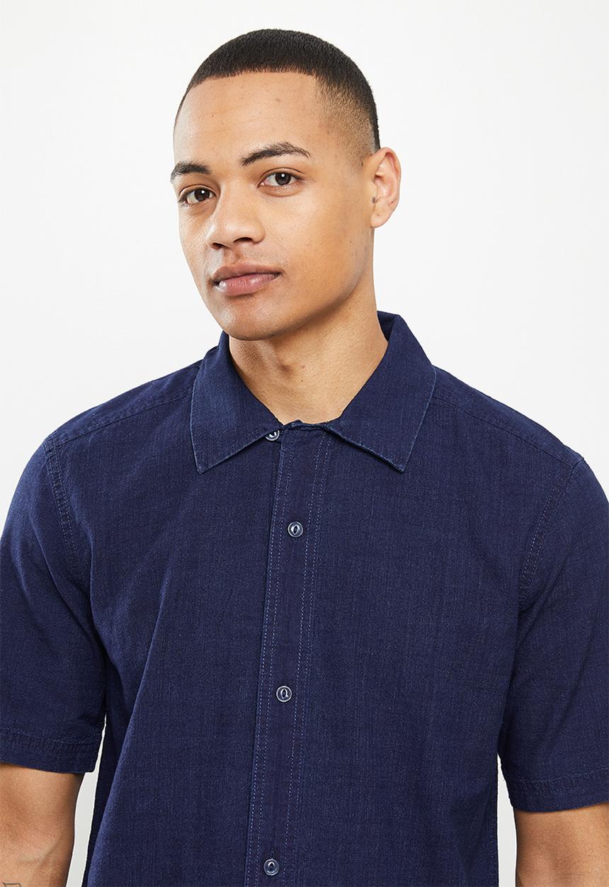 Only & Sons - Onsbeck short sleeve denim shirt - indigo
