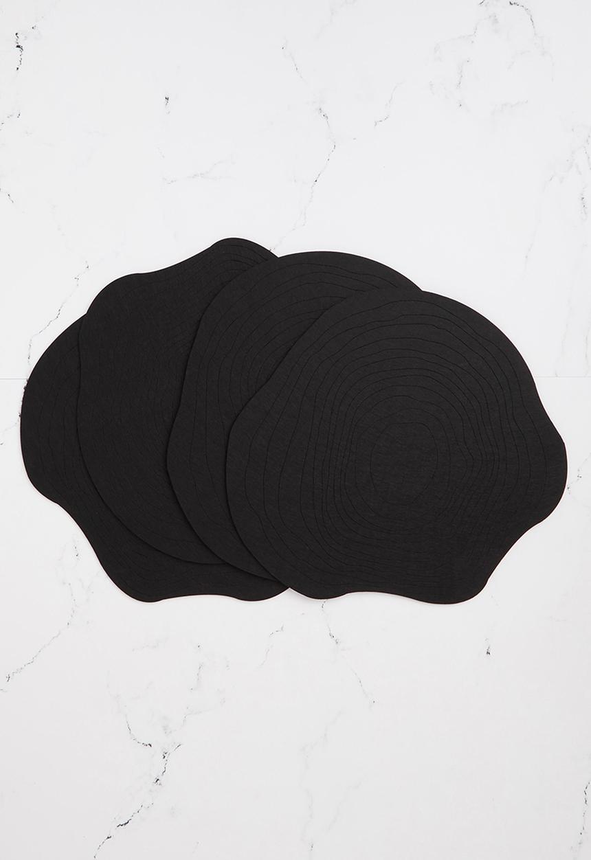 Sixth Floor - Contour placemat set of 4 - black