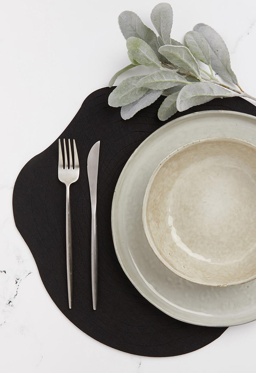 Sixth Floor - Contour placemat set of 4 - black