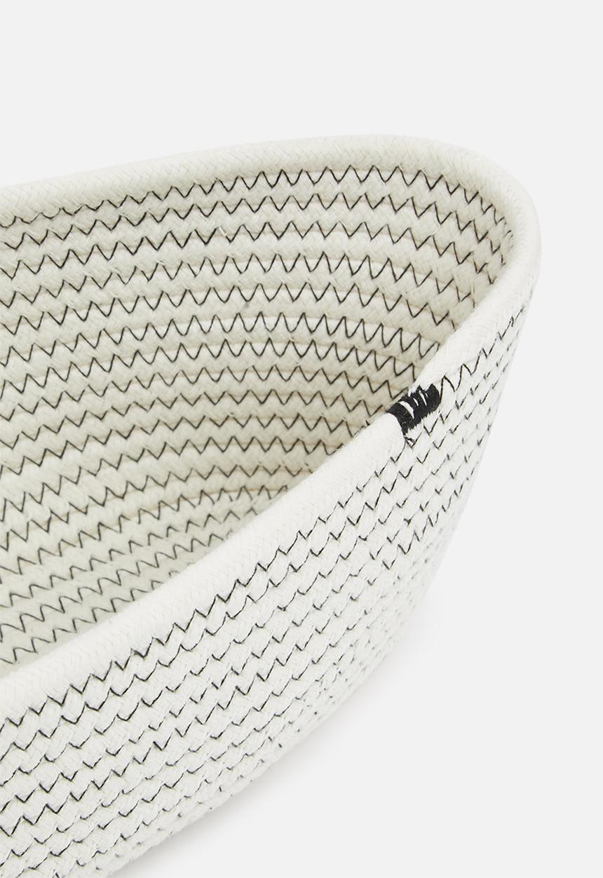 Sixth Floor - Single oval storage basket - white