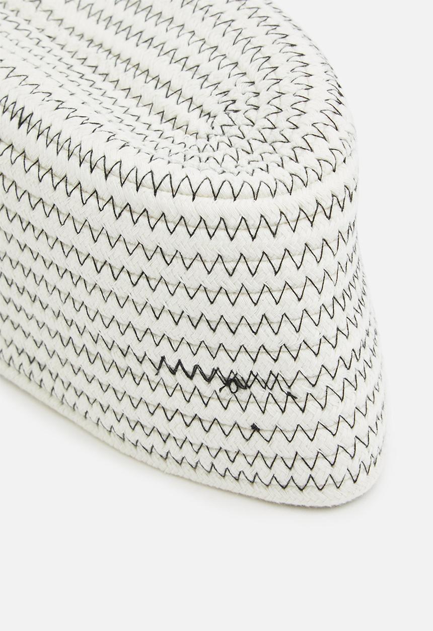 Sixth Floor - Single oval storage basket - white