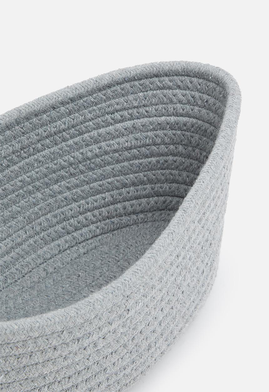 Sixth Floor - Single oval storage basket - grey