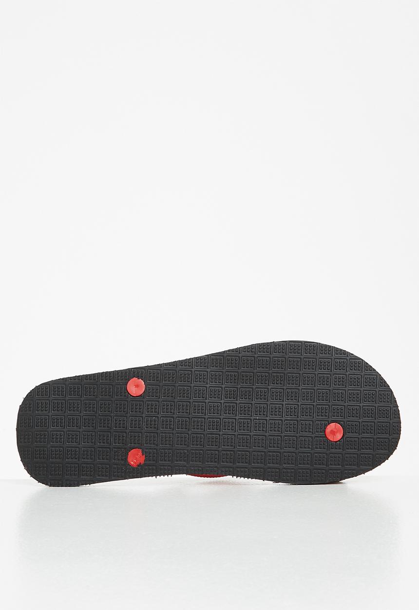 Aca Joe - Aj logo flip-flop - white & red