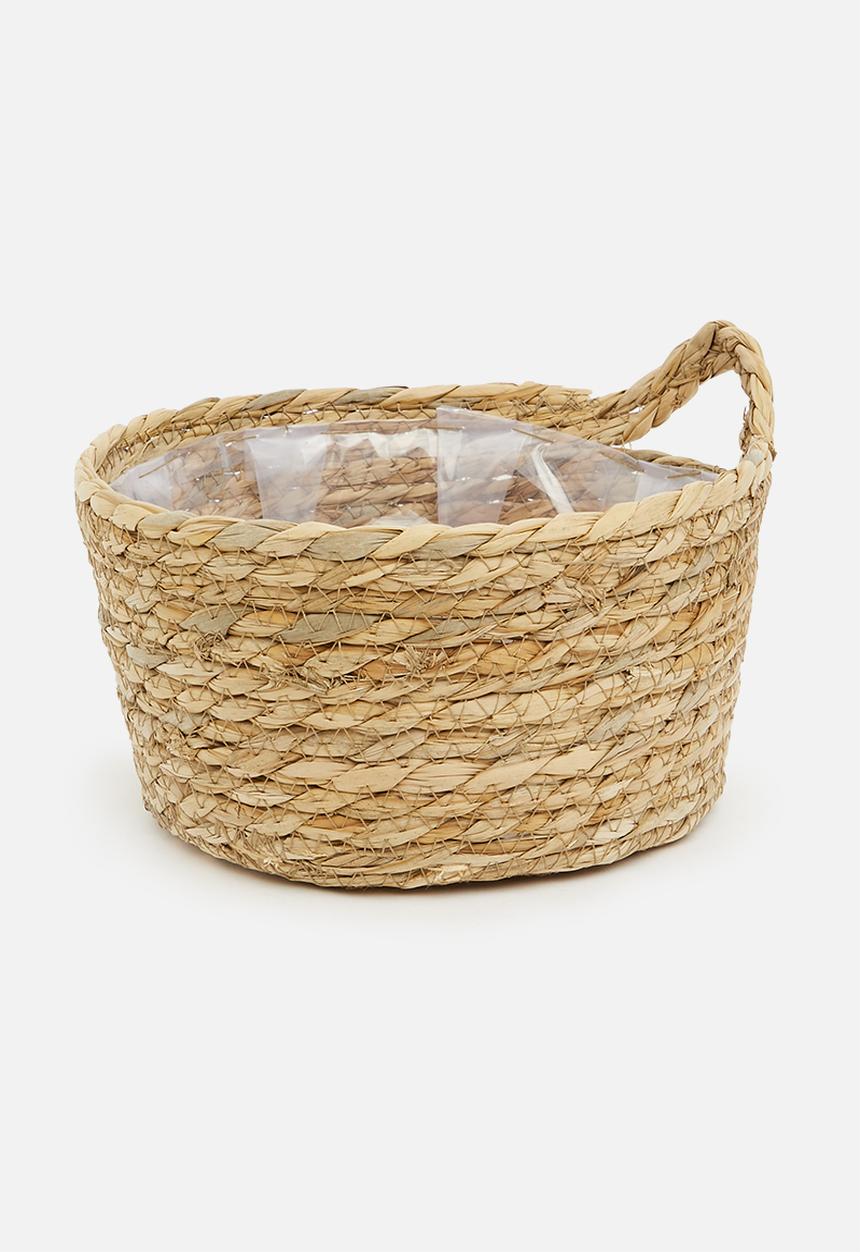 Sixth Floor - Myr straw planter set of 3 - natural