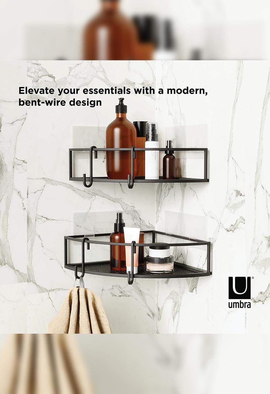 Umbra - Cubiko corner shower bins set of 2 - black