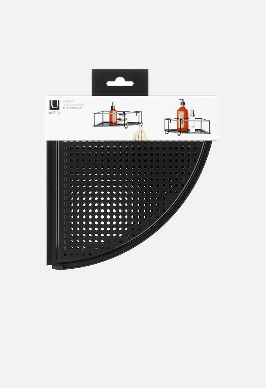 Umbra - Cubiko corner shower bins set of 2 - black