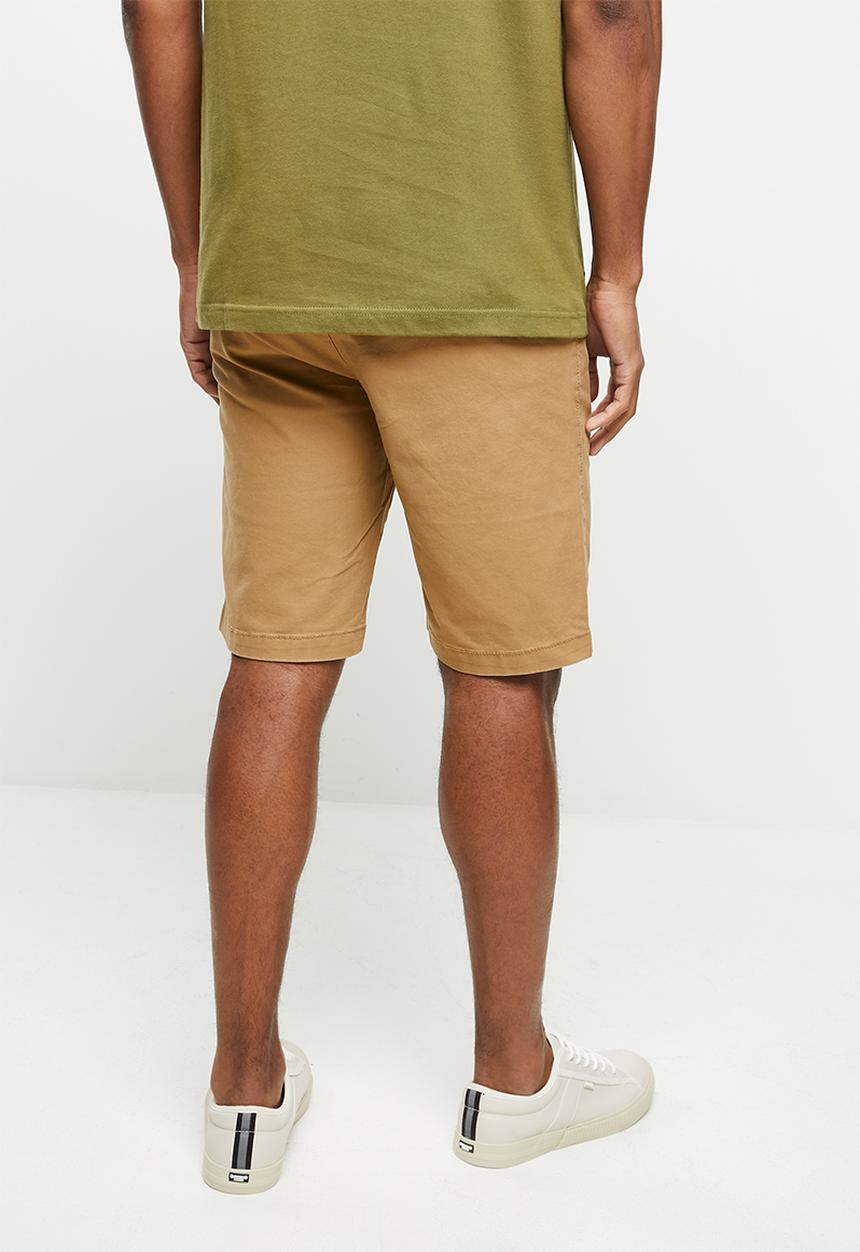 JEEP - Fixed waistband chino short - camel
