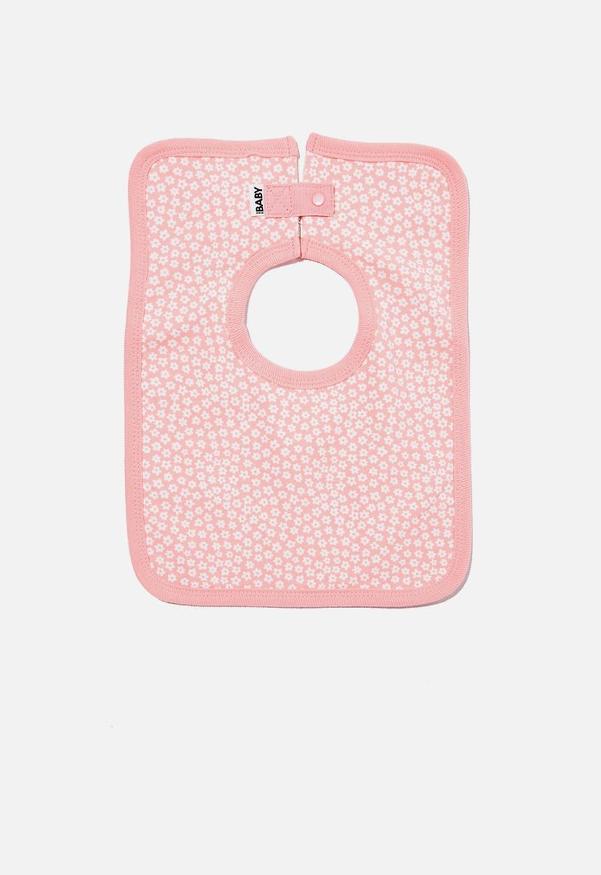Cotton On - The square bib - coral dreams/vanilla luna floral