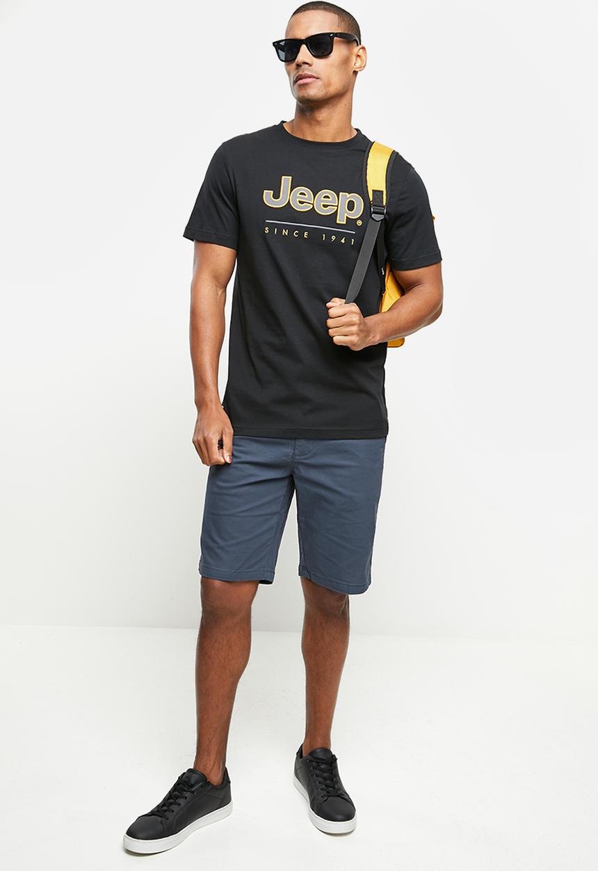 JEEP - Fixed waistband chino short - navy