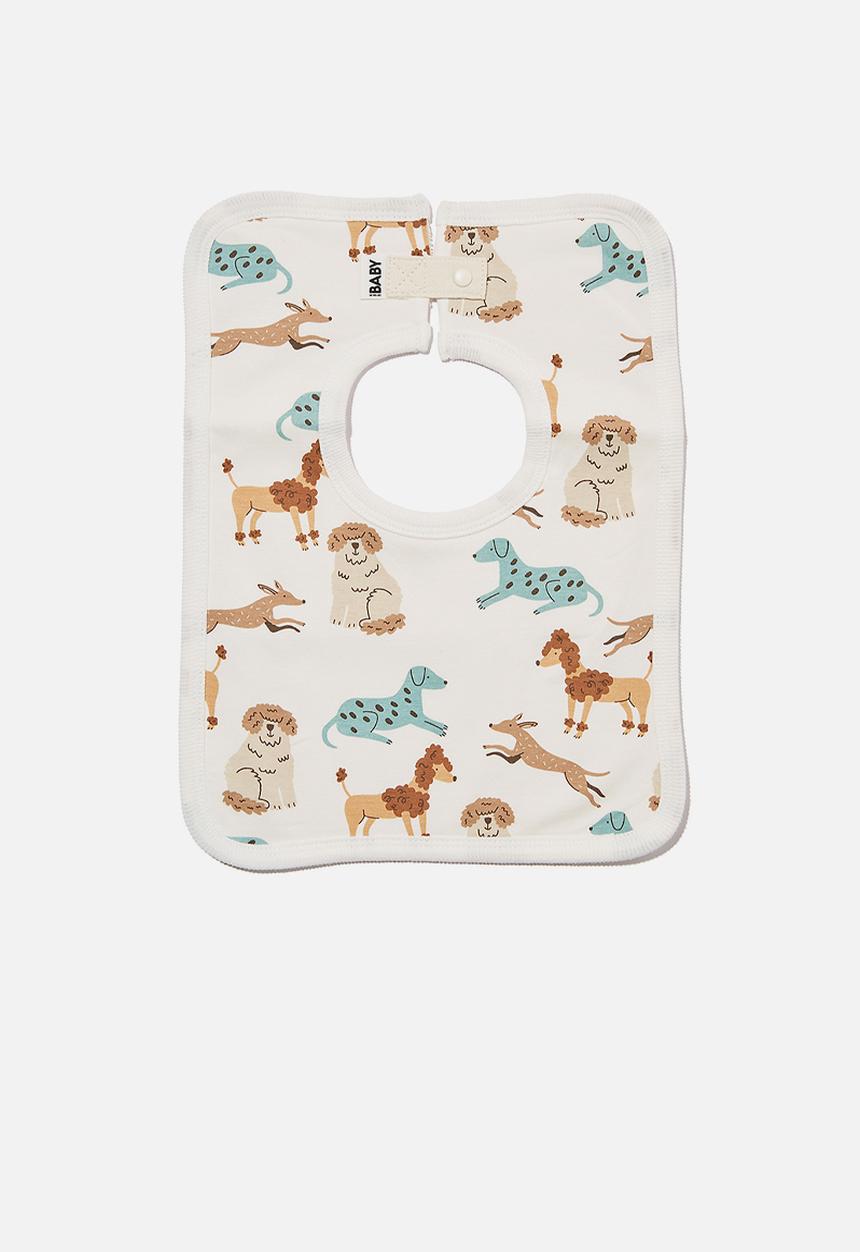 Cotton On - The square bib - vanilla/scruffy doggies