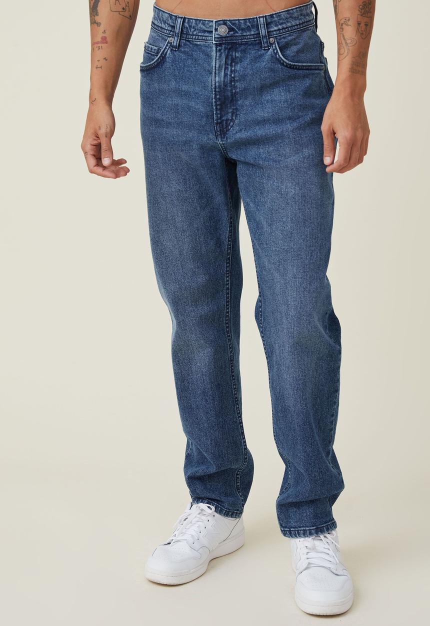 Cotton On - Slim straight jean - dark bright blue