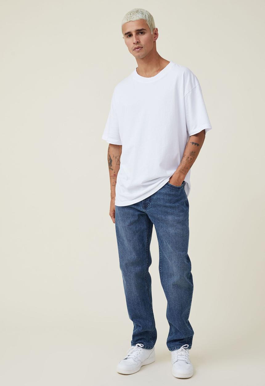 Cotton On - Slim straight jean - dark bright blue