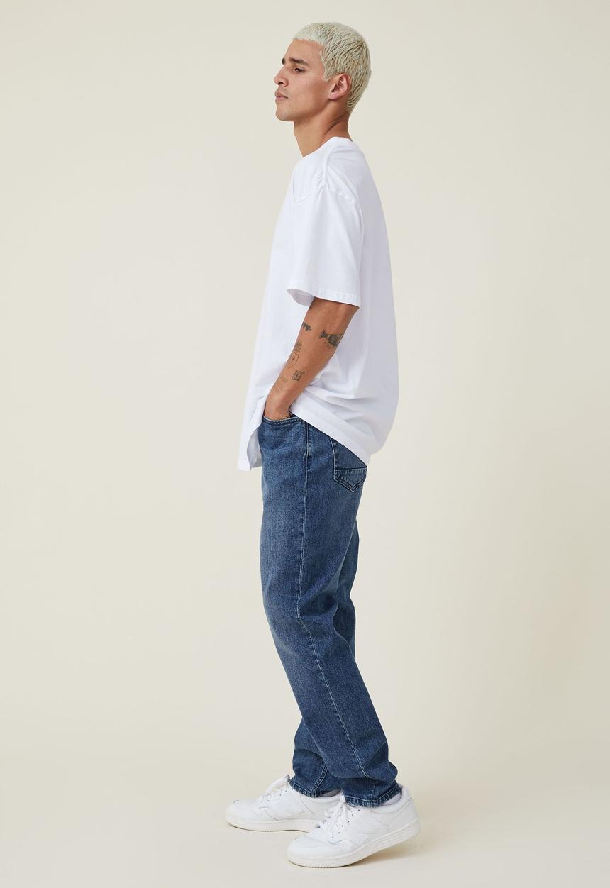 Cotton On - Slim straight jean - dark bright blue