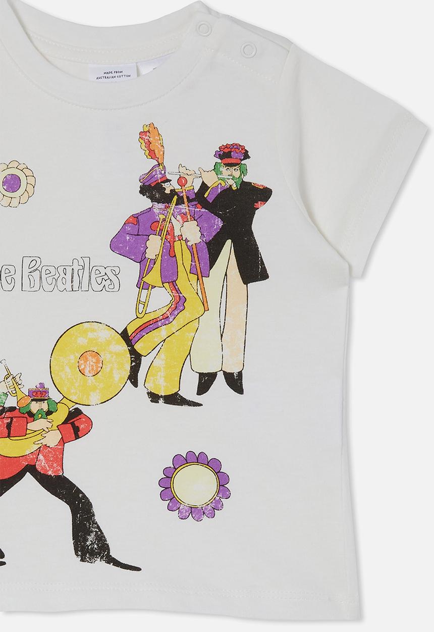 Cotton On - Jamie short sleeve tee-license - lcn app vanilla/the beatles band