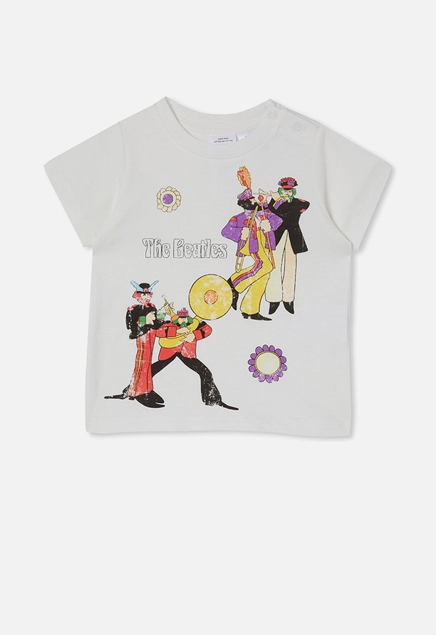 Cotton On - Jamie short sleeve tee-license - lcn app vanilla/the beatles band