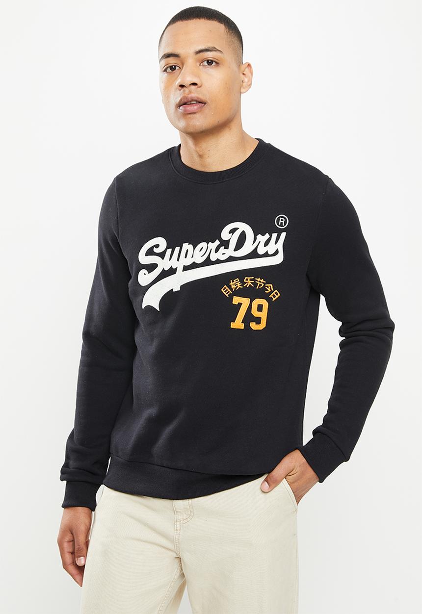 Superdry. - Vintage vl interest crew - black