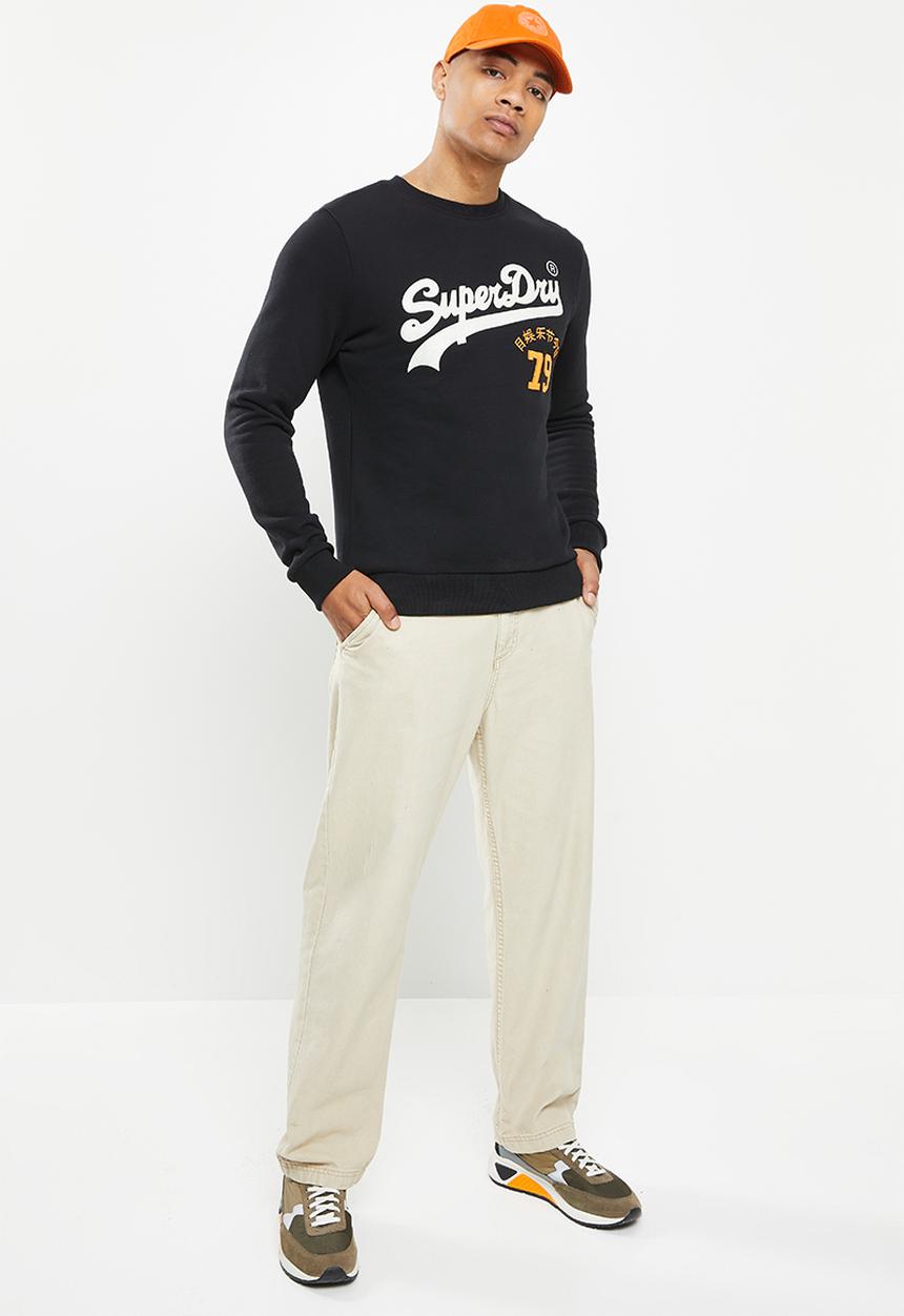 Superdry. - Vintage vl interest crew - black