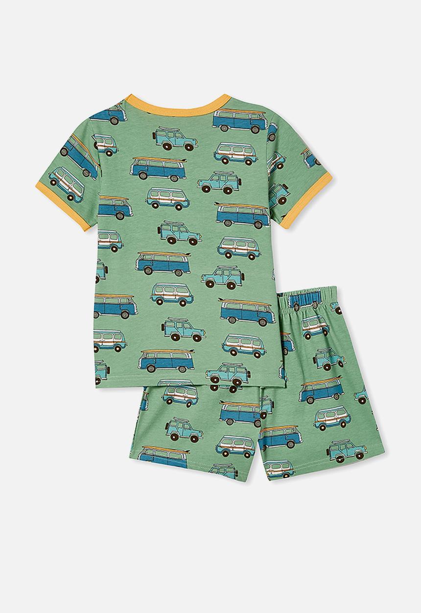 Cotton On - Felix short sleeve pyjama set - smashed avo/retro van