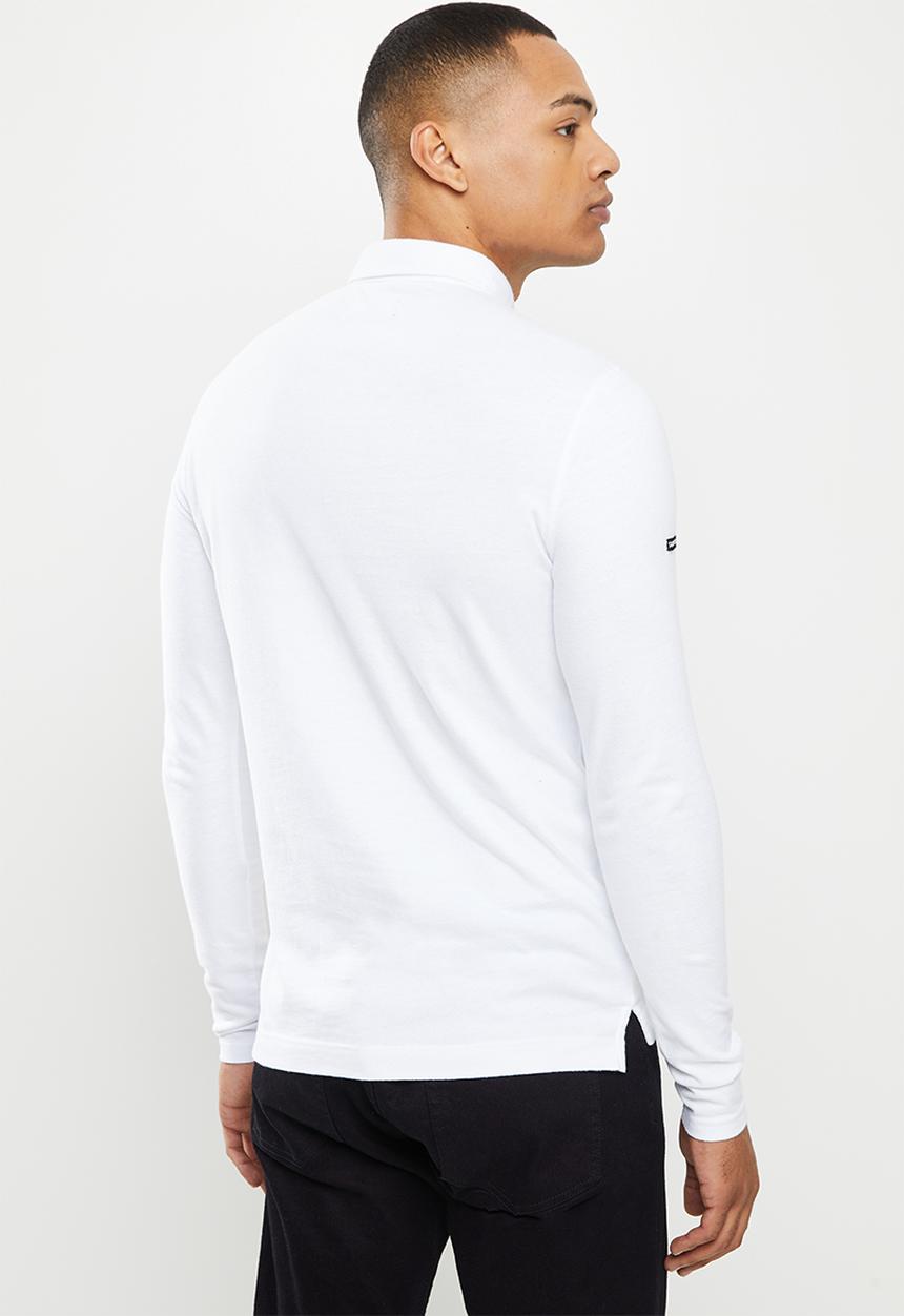 Superdry. - Studios long sleeve jersey polo - optic