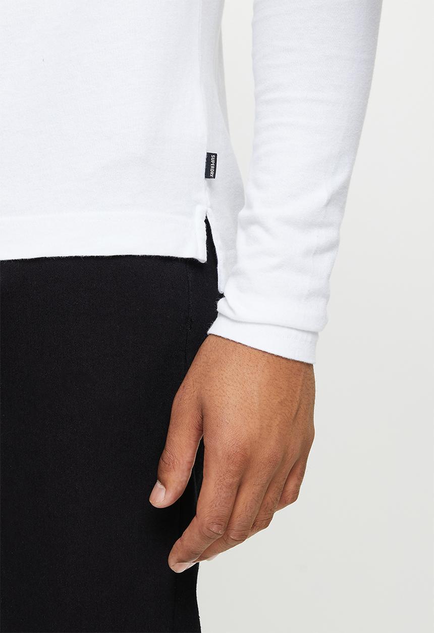 Superdry. - Studios long sleeve jersey polo - optic