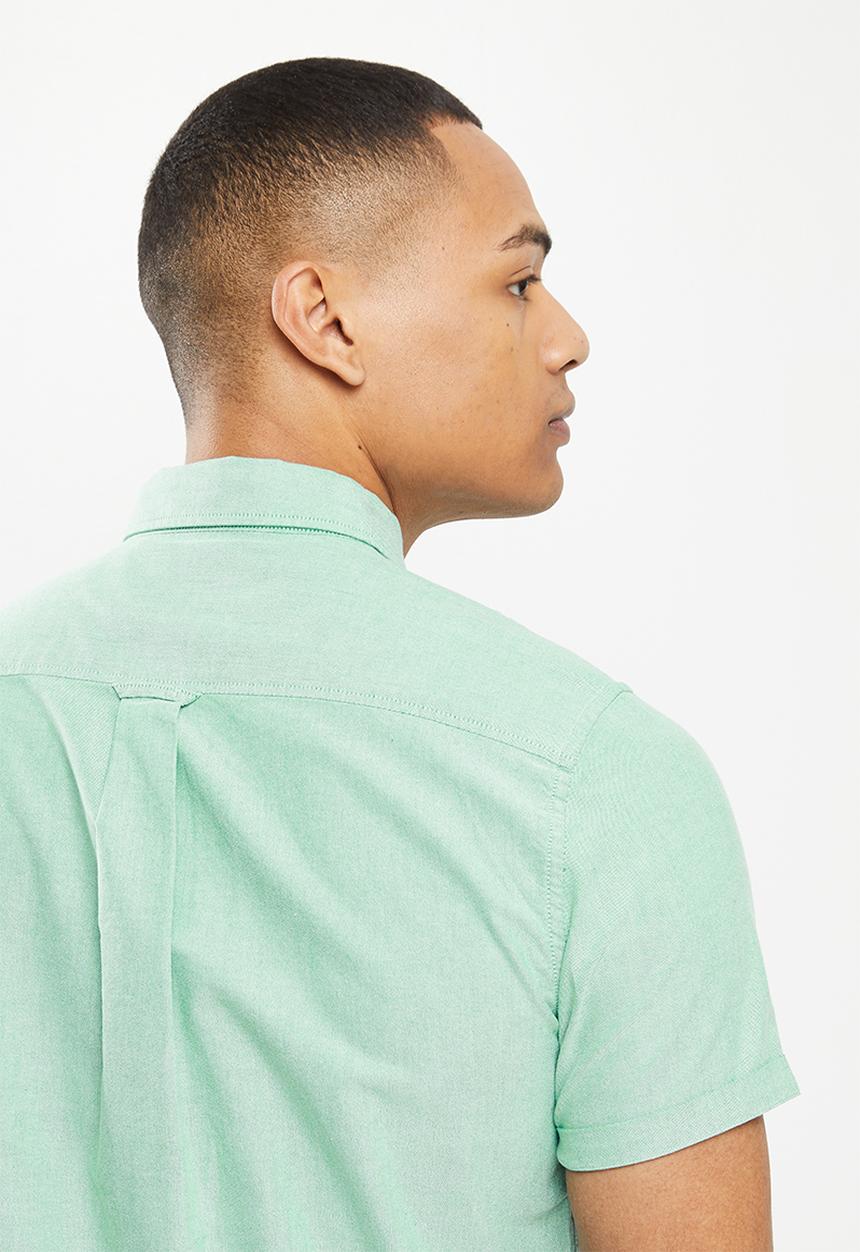 Superdry. - Vintage oxford short sleeve shirt - botanical green